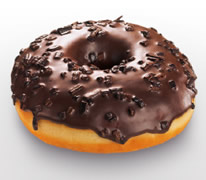 black crumble donut